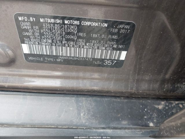 2017 MITSUBISHI OUTLANDER SPORT JA4AR3AU9HZ037479 Photo 8