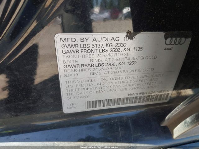 2013 AUDI ALLROAD WA1UFBFL5DA145915 Photo 8