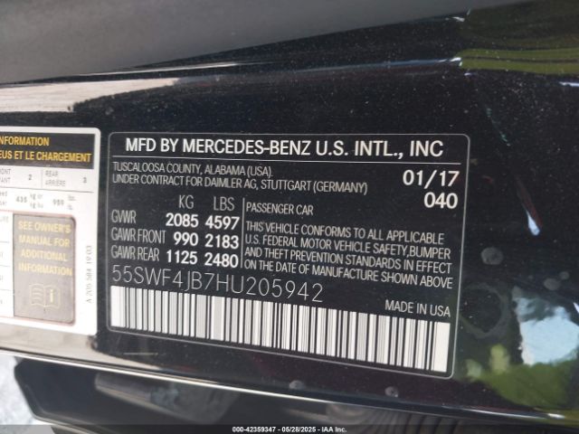 2017 MERCEDES-BENZ C 300 55SWF4JB7HU205942 Photo 8