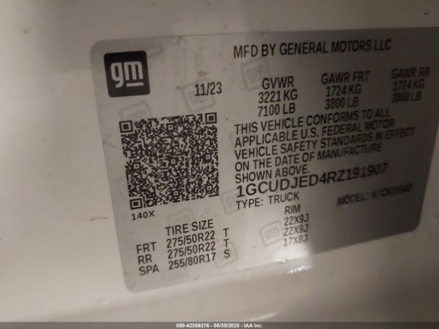 1GCUDJED4RZ191907 Chevrolet l84