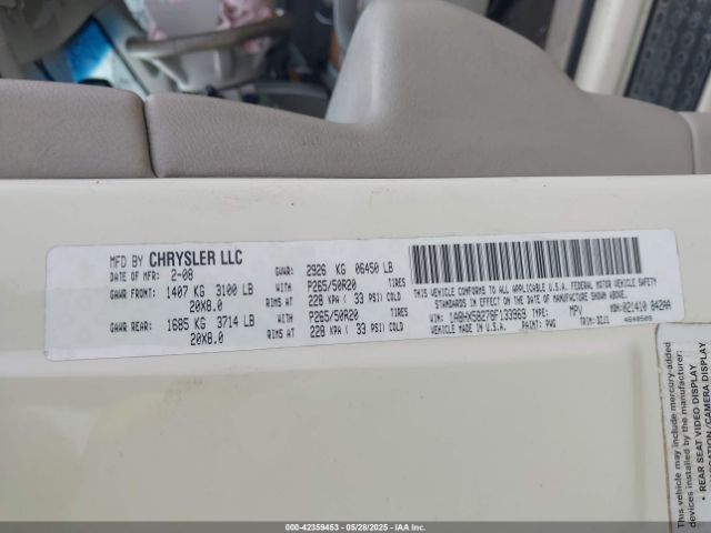 2008 CHRYSLER ASPEN 1A8HX58278F133969 Photo 8
