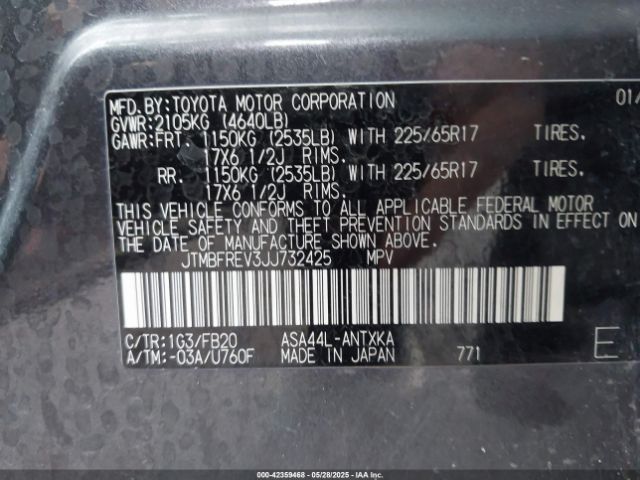 2018 TOYOTA RAV4 JTMBFREV3JJ732425 Photo 8