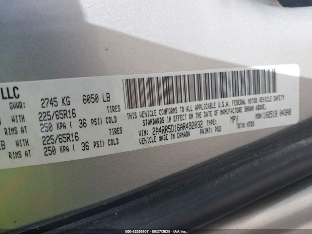 2010 CHRYSLER TOWN & COUNTRY 2A4RR5D16AR492032 Photo 8