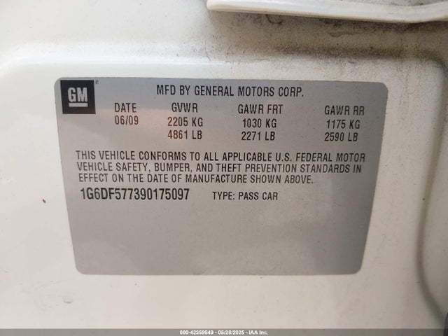 2009 CADILLAC CTS 1G6DF577390175097 Photo 8