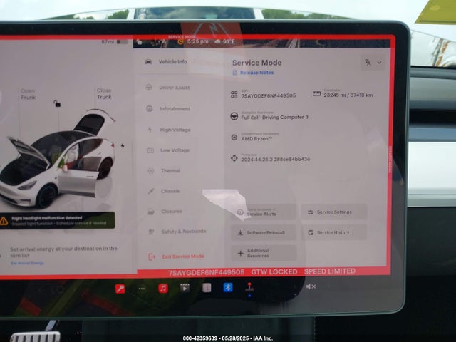 2022 TESLA MODEL Y 7SAYGDEF6NF449505 Photo 6