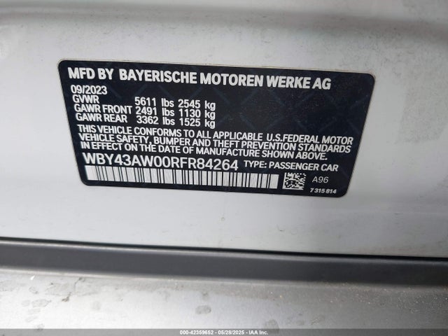 WBY43AW00RFR84264 BMW I4