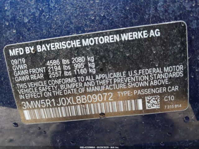3MW5R1J0XL8B09072 BMW 330I
