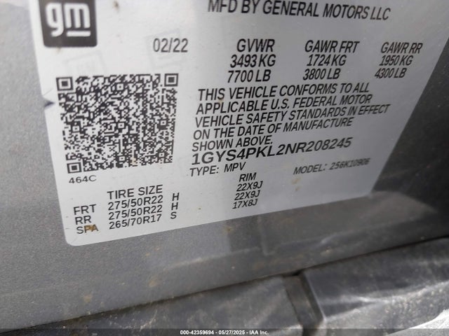 2022 CADILLAC ESCALADE ESV 1GYS4PKL2NR208245 Photo 8