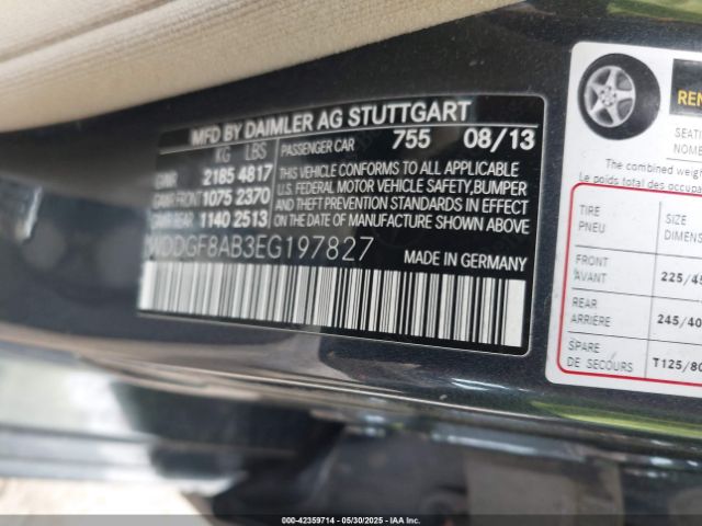 WDDGF8AB3EG197827 Mercedes-Benz 2014