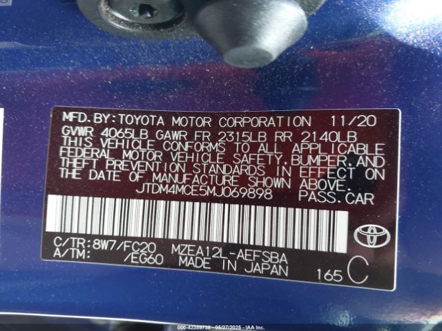 JTDM4MCE5MJ069898 Toyota Corolla Se 6mt