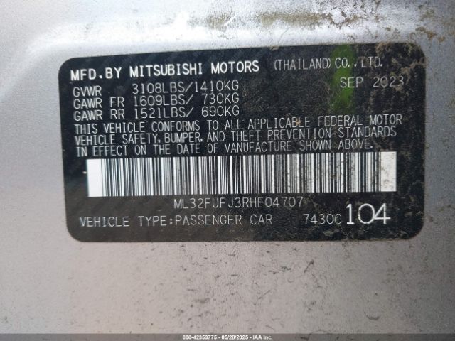 ML32FUFJ3RHF04707 Mitsubishi mivec