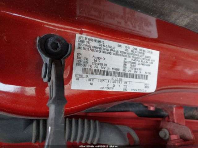 1FADP3L90JL241569 Ford FOCUS ST