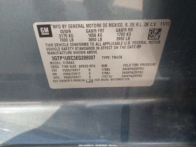 3GTP1UEC3EG288007 GMC l83 - vvt, afm (active fuel management), aluminum