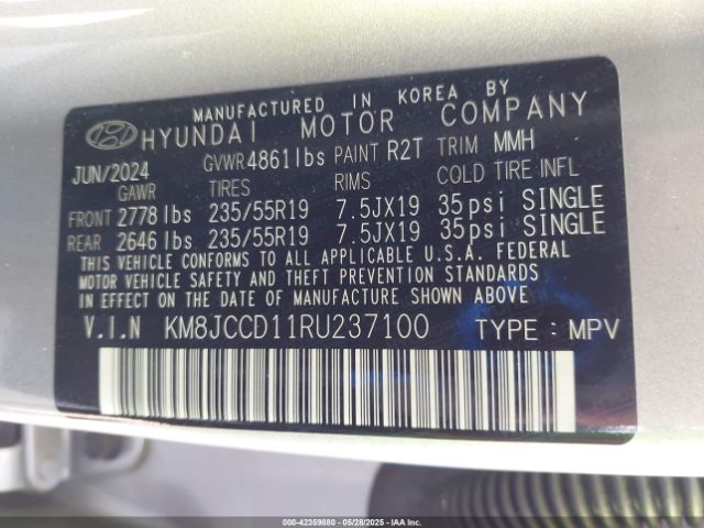 2024 HYUNDAI TUCSON HYBRID KM8JCCD11RU237100 Photo 8