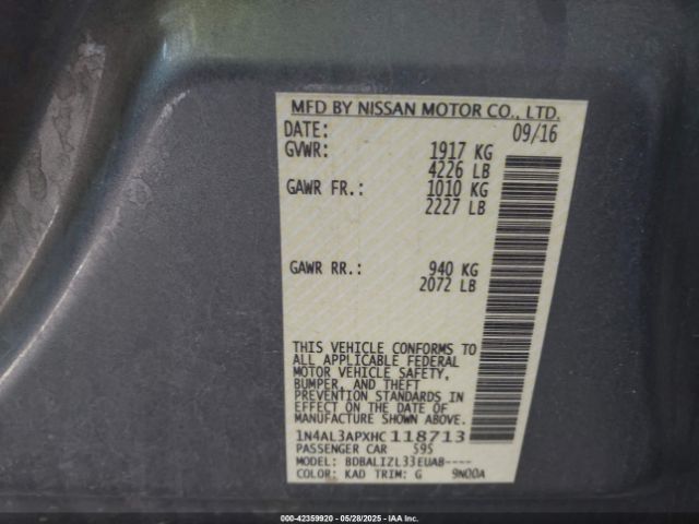 2017 NISSAN ALTIMA 1N4AL3APXHC118713 Photo 8
