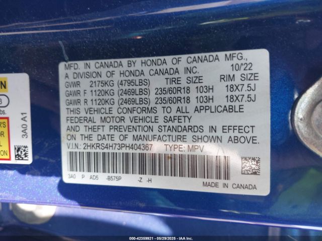 2023 HONDA CR-V 2HKRS4H73PH404367 Photo 8