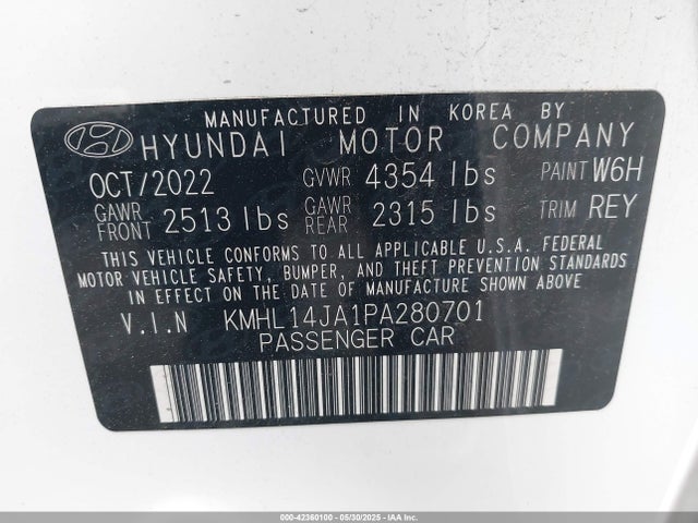 KMHL14JA1PA280701 Hyundai gdi theta iii
