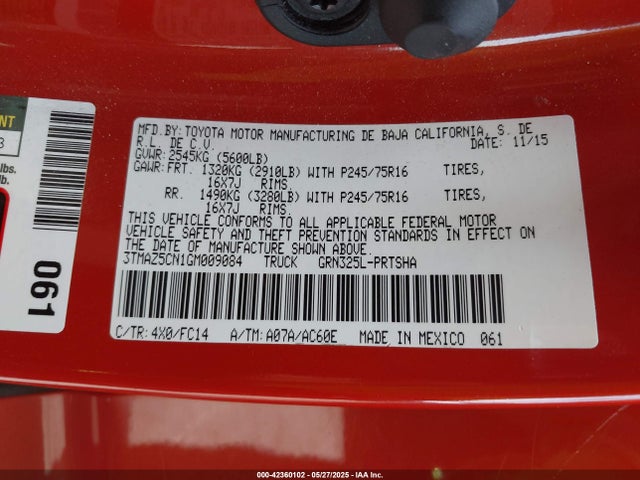 Toyota 2gr-fks 2016 3TMAZ5CN1GM009084 Image 9