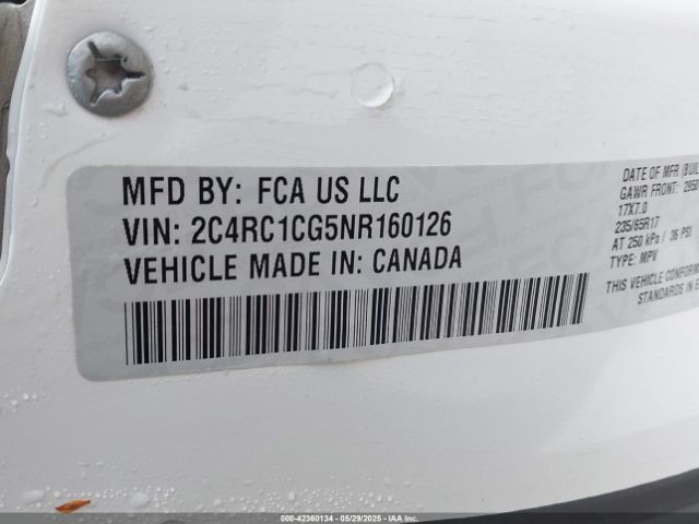 2C4RC1CG5NR160126 Chrysler Voyager