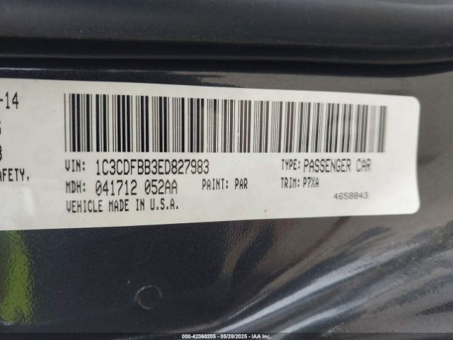 1C3CDFBB3ED827983 Dodge DART SXT