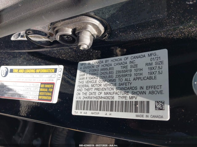 2HKRW1H92MH409236 Honda l15be