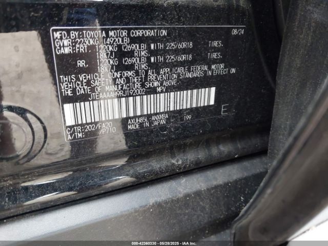 2024 TOYOTA VENZA JTEAAAAH9RJ192002 Photo 8