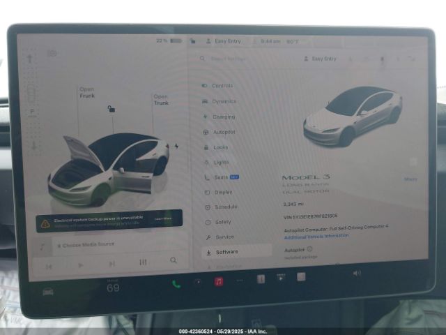5YJ3E1EB7RF821805 Tesla Model 3 Long Range Dual Motor All-wheel Drive