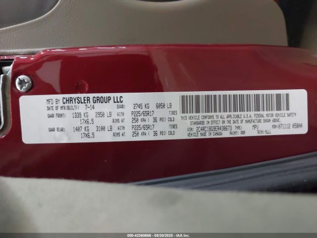 2C4RC1BG9ER438673 Chrysler Town & Country Touring