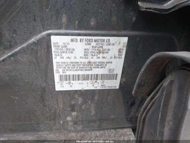 2FMTK3J83FBC06669 Ford EDGE SEL