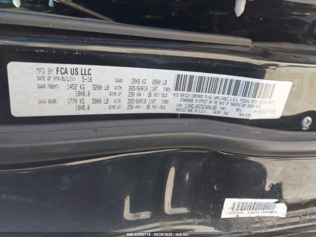 1C4RDJAG7GC454185 Dodge Durango Sxt