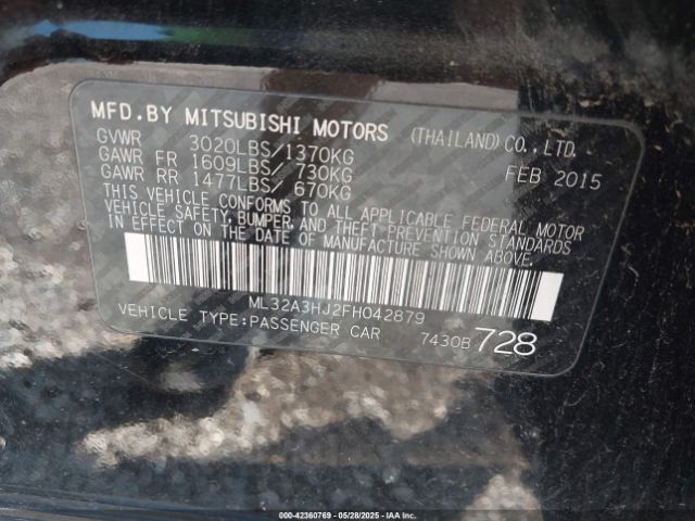 ML32A3HJ2FH042879 Mitsubishi MIRAGE DE