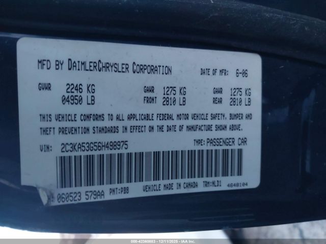2006 CHRYSLER 300 2C3KA53G56H498975 Photo 8