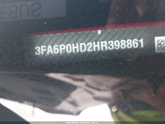 3FA6P0HD2HR398861 Ford FUSION SE