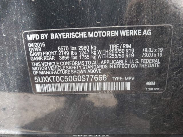 5UXKT0C50G0S77666 BMW X5 Edrive Xdrive40e