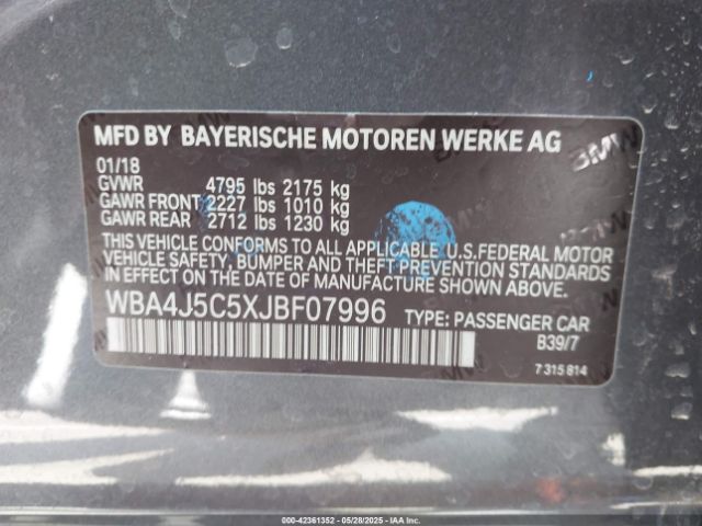 2018 BMW 440I GRAN COUPE WBA4J5C5XJBF07996 Photo 8