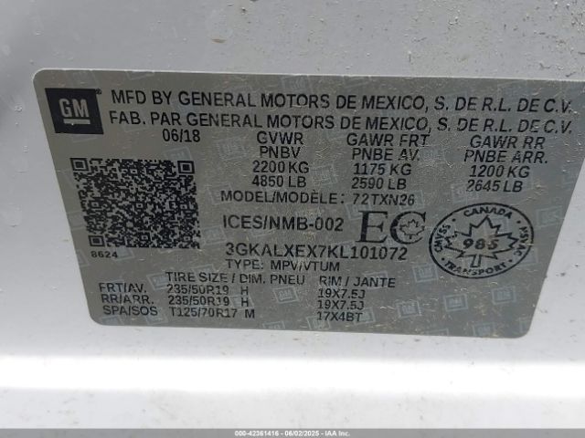 2019 GMC TERRAIN 3GKALXEX7KL101072 Photo 8