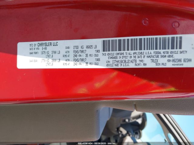 2008 DODGE RAM 1500 1D7HA16K38J214278 Photo 8
