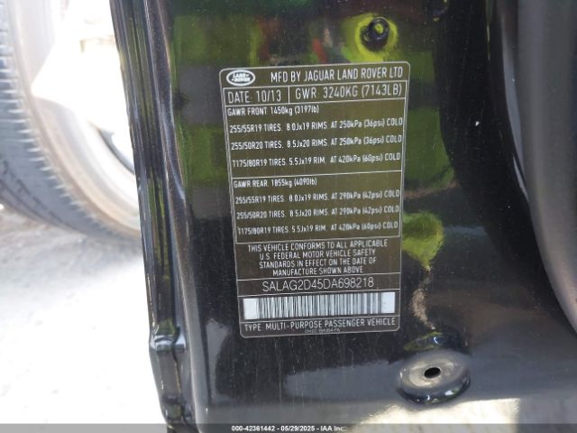2013 LAND ROVER LR4 SALAG2D45DA698218 Photo 8