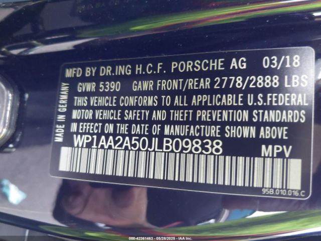 2018 PORSCHE MACAN WP1AA2A50JLB09838 Photo 8