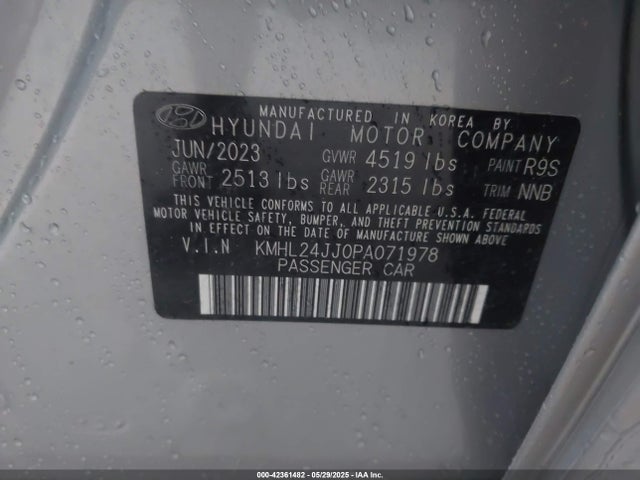 KMHL24JJ0PA071978 Hyundai gdi nu pe