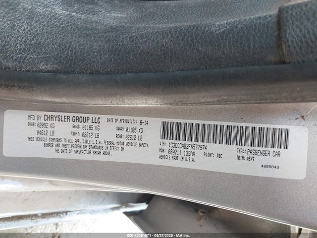 Chrysler 200 Limited 2015 1C3CCCAB2FN577974 Image 9