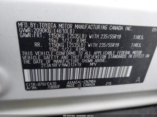 2022 TOYOTA RAV4 2T3A1RFV1NW312419 Photo 8