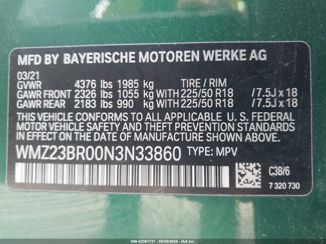 WMZ23BR00N3N33860 Mini Countryman