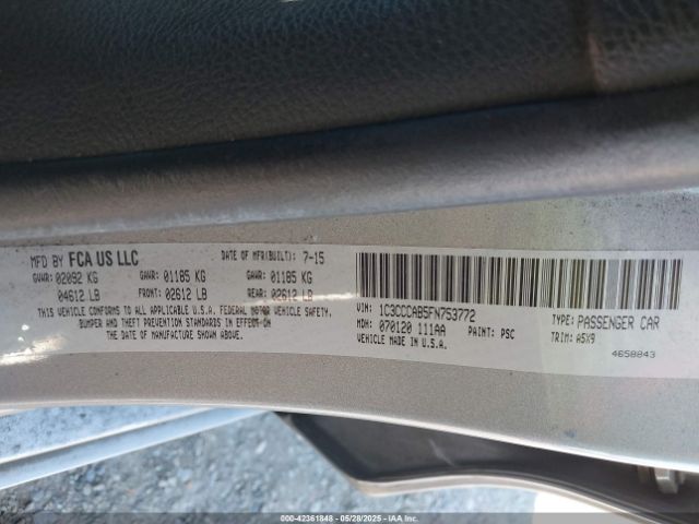 2015 CHRYSLER 200 1C3CCCAB5FN753772 Photo 8