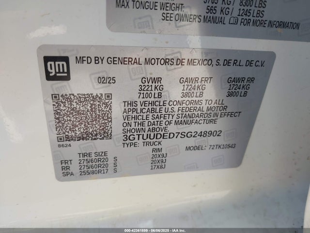 GMC l84 2025 3GTUUDED7SG248902 Image 9