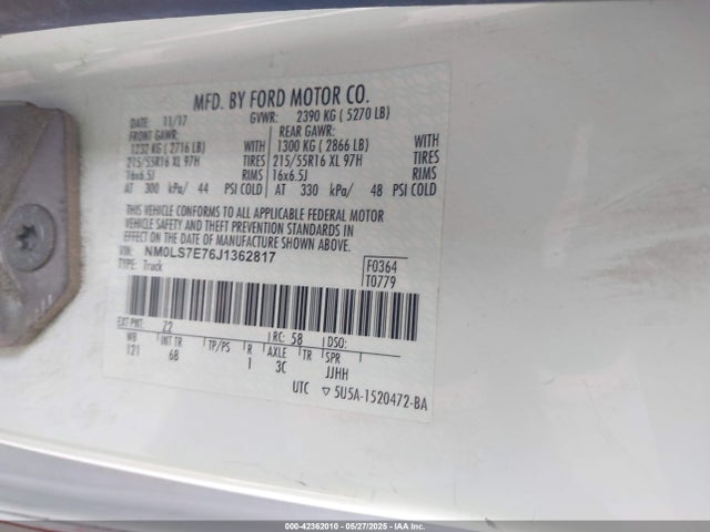 NM0LS7E76J1362817 Ford Transit Connect Xl