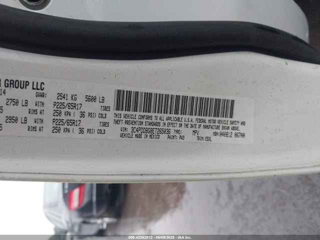 42362012 :رقم المزاد ، 3C4PDDBG8ET265036 vin ، 2014 Dodge Journey Sxt مزاد بيع