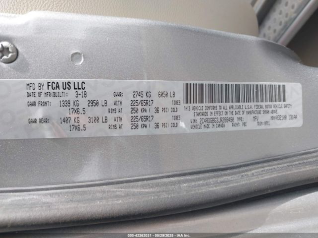 2C4RDGBG3JR288490 Dodge Grand Caravan Se