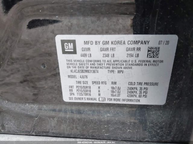 2021 BUICK ENCORE KL4CJESB2MB313674 Photo 8