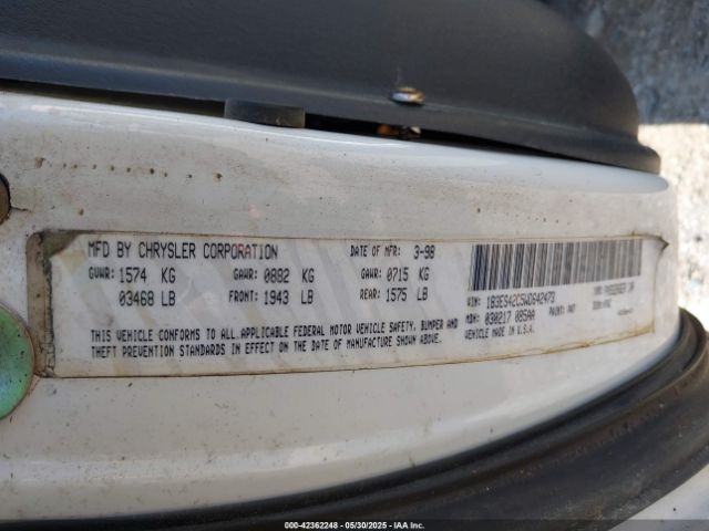 1998 DODGE NEON 1B3ES42C5WD642473 Photo 8